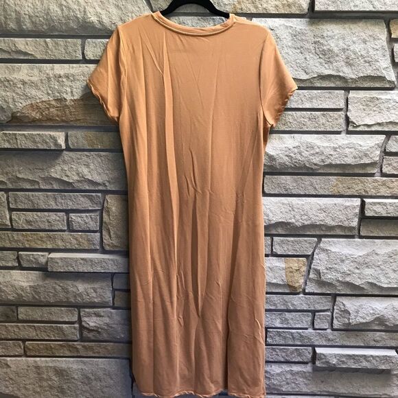 Garnet Hill Women's Midi Dresses in Navy and Tan - Picture 3 of 9